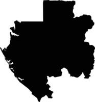 Gabon silhouette carta geografica vettore