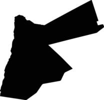 Giordania silhouette carta geografica vettore