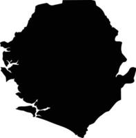 sierra Leone silhouette carta geografica vettore