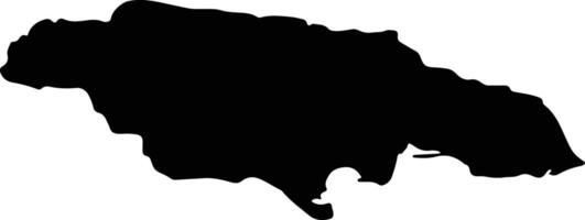 Giamaica silhouette carta geografica vettore