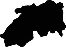 medea algeria silhouette carta geografica vettore