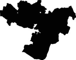 oromiya Etiopia silhouette carta geografica vettore