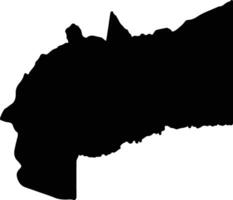 meta Colombia silhouette carta geografica vettore