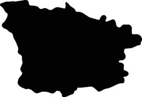 nièvre Francia silhouette carta geografica vettore