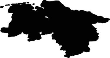 Bassa Sassonia Germania silhouette carta geografica vettore