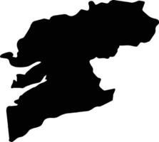 pontevedra Spagna silhouette carta geografica vettore