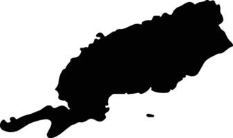 pinar del rio Cuba silhouette carta geografica vettore