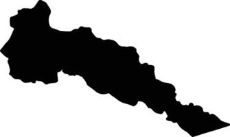 putumayo Colombia silhouette carta geografica vettore
