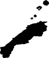 shimano Giappone silhouette carta geografica vettore