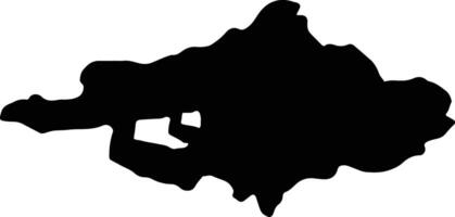 szabolcs-szatmar-bereg Ungheria silhouette carta geografica vettore