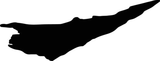Sud carelia Finlandia silhouette carta geografica vettore