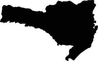 Santa catarina brasile silhouette carta geografica vettore