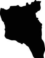 sud-kivu democratico repubblica di il congo silhouette carta geografica vettore