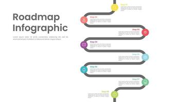 tabella di marcia Infografica modello design con 8 passaggi e icone vettore