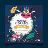 brasiliano mardi gras celebrazione manifesto modello vettore