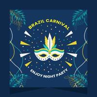 brasiliano carnevale sociale media inviare illustrazione vettore