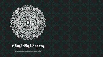 Ramadan kareem senza soluzione di continuità modello sfondo con mandala vettore