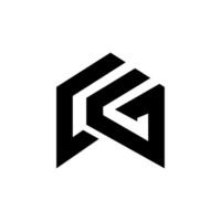 lettera cg con professionale unico forma moderno monogramma logo design vettore