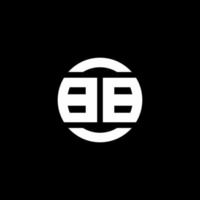 bb logo monogramma isolato sul modello di progettazione elemento cerchio vettore