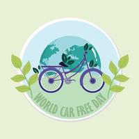 banner per la giornata mondiale senza auto vettore