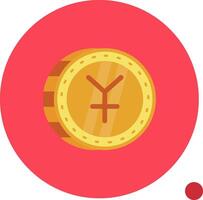 yuan lungo cerchio icona vettore