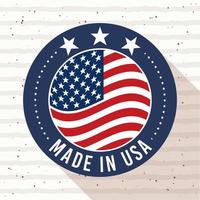 carta di made in United States vettore