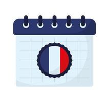 calendario dell'indipendenza francese vettore