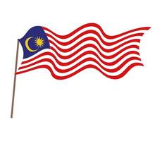 bandiera della nazione malese vettore