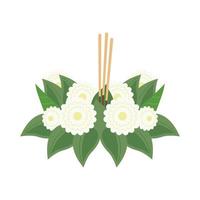 decorazione floreale loy krathong vettore