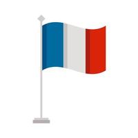 sventolando la bandiera della francia vettore