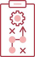 strategia solido Due colore icona vettore