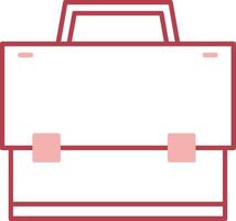 valigia solido Due colore icona vettore
