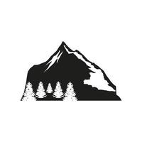 silhouette vegetazione di montagna vettore