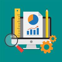 Illustrazione del progetto analityc vettore