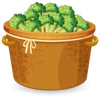 Un cesto di broccoli vettore