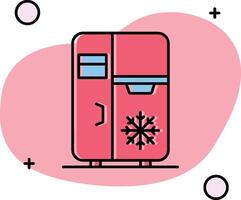 frigorifero scivolato icona vettore