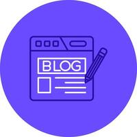 blog duo sintonizzare colore cerchio icona vettore