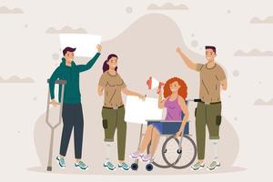 disabilità quattro caratteri vettore