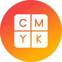 CMYK creativo icona design vettore