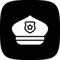 polizia cappello creativo icona design vettore
