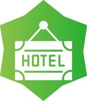 Hotel creativo icona design vettore