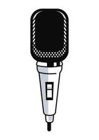 microfono monocromatico per karaoke vettore