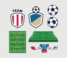 sette icone del calcio vettore
