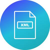 Icona di vettore XML