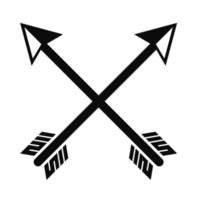 frecce incrociate simbolo vettore