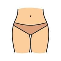 icona del colore della zona bikini. illustrazione vettoriale isolato