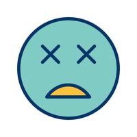 Icona di vettore di Emoji morto