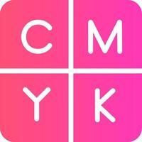 CMYK creativo icona design vettore