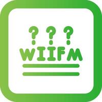 wiifm creativo icona design vettore