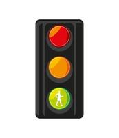 semaforo verde pedonale vettore